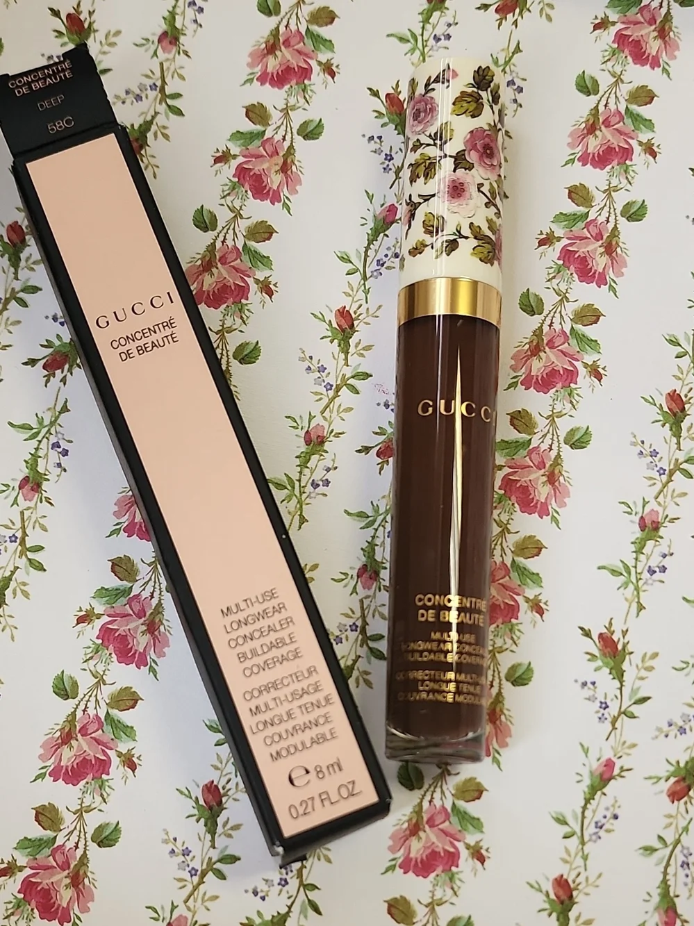 Gucci Concentré de Beauté Longwear Concealer 58C - Brown with Floral Cap
